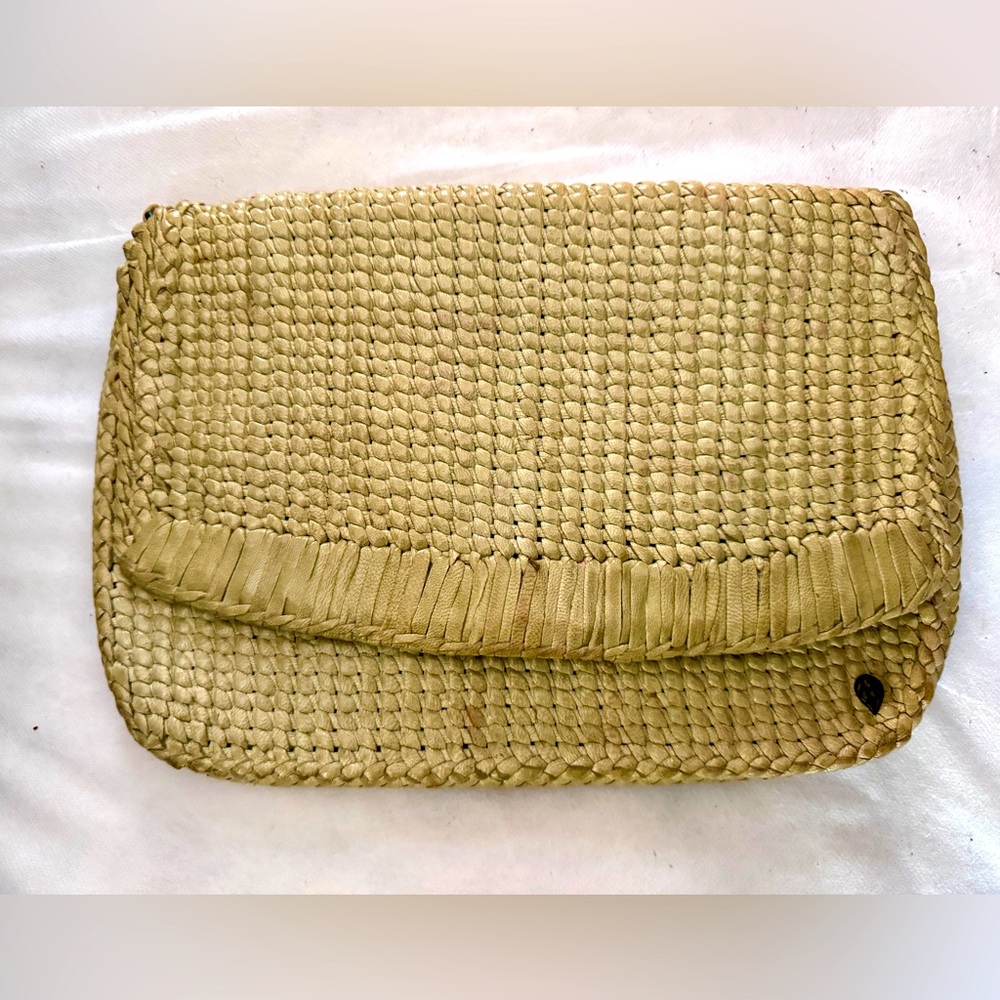 Helen Kaminski Leather Woven Clutch - one of my fav consignment store finds!